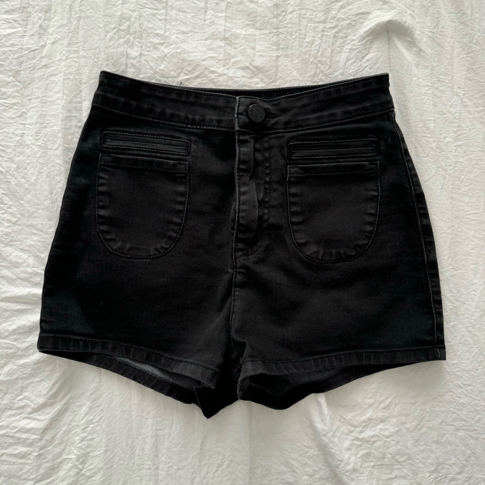 BDG black super high waist shorts